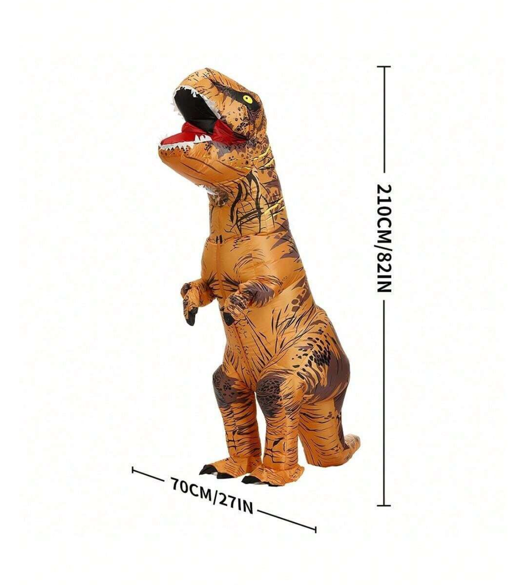 Giant Inflatable Dinosaur Dress Up - Adult - Brown