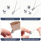 Elegant Silver Vial Necklace