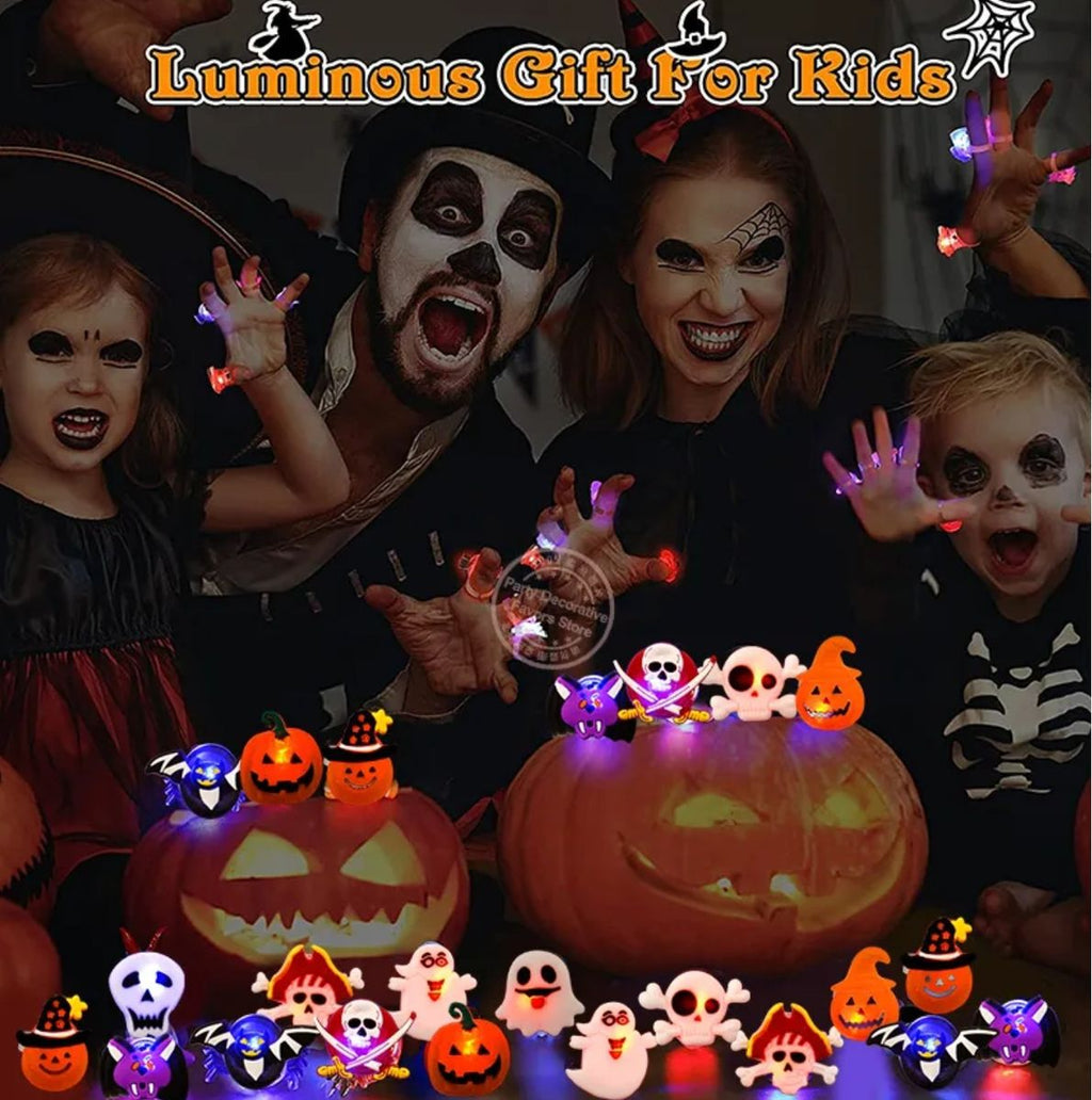 Halloween Rings Lights random X 10