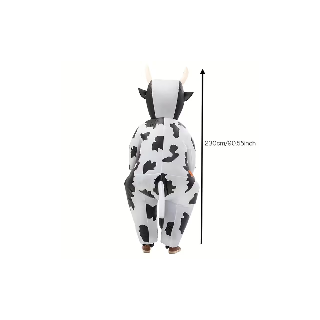Black & White Adult Inflatable Cow Costume