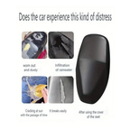 Waterproof Faux Leather Motorcycle Seat Cover - UV Resistant, Black