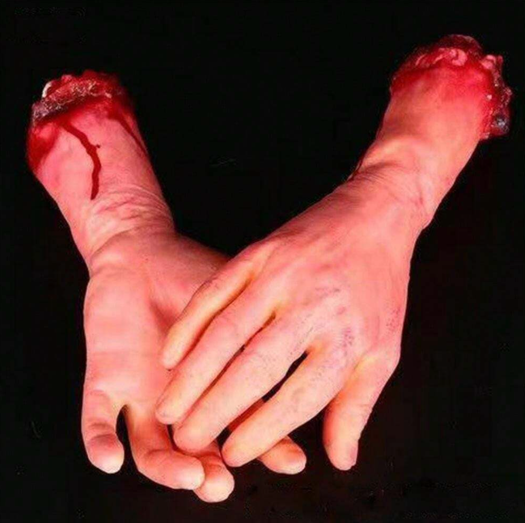 Scary Fake Bloody Severed Hand - Prank - Halloween - Right Hand