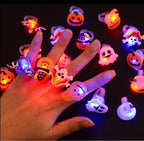 Halloween Rings Lights random X 10