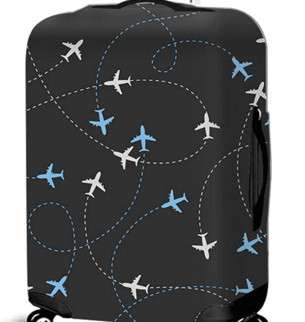 Luggage Elastic Protective Cover Large - Black and Blue