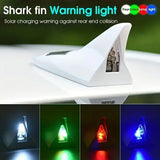 Cabs- Car Shark Fin Solar Flashing Light Dummy Antenna - White