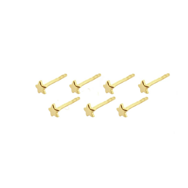 Star Decor Stud Earrings - 7-Piece