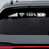 Reflective Phone Signal Battery Pattern Car Sticker