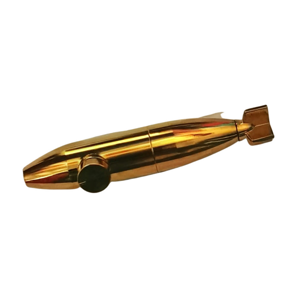 Submarine Design Snuff Bottle - Gold