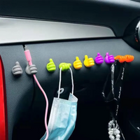 Thumbs-up Cable Holders Stick On - Pack of 6 Various Colours