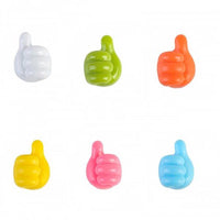 Thumbs-up Cable Holders Stick On - Pack of 6 Various Colours