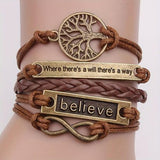 CABS - Tree Of Life Multilayer Woven Brown Bracelet