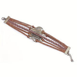 CABS - Tree Of Life Multilayer Woven Brown Bracelet