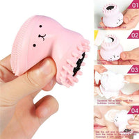 2 Pack Cartoon Facial Cleansing Exfoliator Scrubber