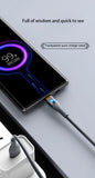 3A USB A- C fast charging cable with light indicator