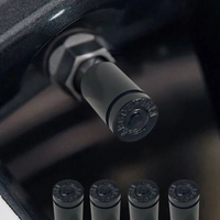 4 Pieces Metal Car Tire Valve Cap Bullet Design