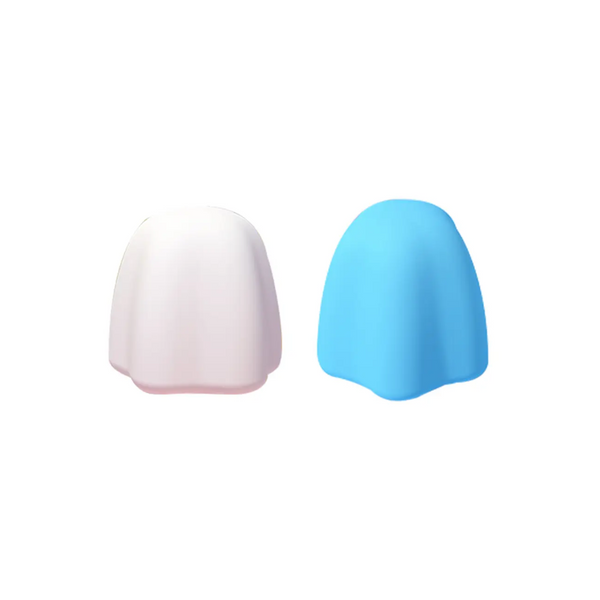 Silicone Toothpaste Cover Self Closing Dispensers - 2 Pack - 1 X White 1 X Blue
