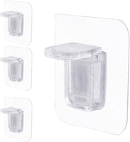 Transparent Adhesive Pegs Shelf Support Clip x 4