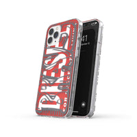 Diesel Apple iPhone 12/12 Pro Graphics Case Clear -Red/Grey