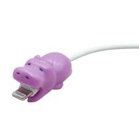 Cartoon Hippo Design Data Cable Protector