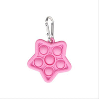Fidget , Mini Portable Pop It Fidget Bubble Popping Sensory Fidget Star - Pink