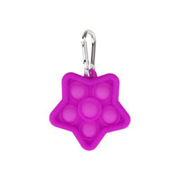 Fidget , Mini Portable Pop It Fidget Bubble Popping Sensory Fidget Star - Purple