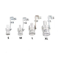 Aluminum Alloy Universal Turbo Sound Exhaust Muffler Pipe Whistle - Silver