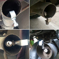 Aluminum Alloy Universal Turbo Sound Exhaust Muffler Pipe Whistle - Black