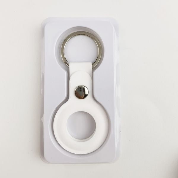 AirTag Protective Case Holder Keyring with clip - White
