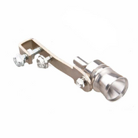 Aluminum Alloy Universal Turbo Sound Exhaust Muffler Pipe Whistle - Silver - S