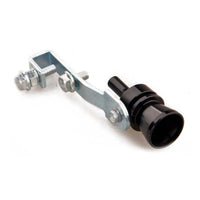 Aluminum Alloy Universal Turbo Sound Exhaust Muffler Pipe Whistle - Black - L