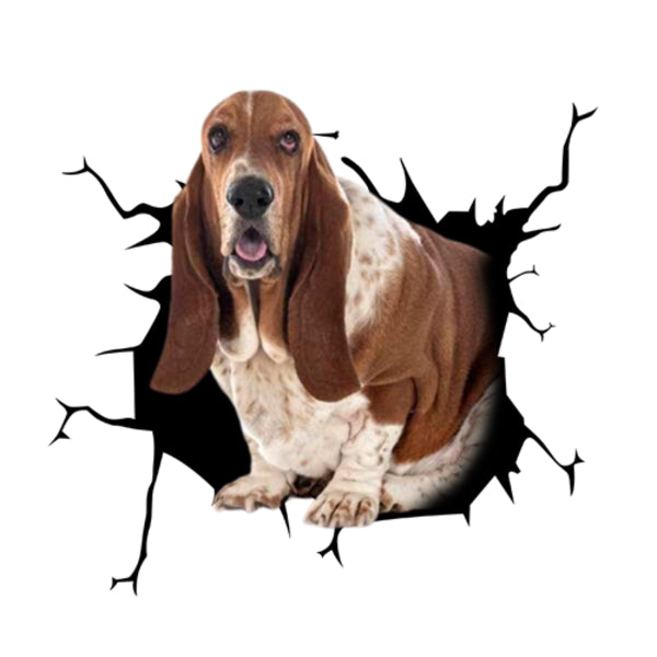 Basset 3D Car Sticker Decal